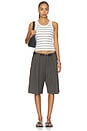 view 4 of 4 Stripe Scoop Neck Tank in Herb Combo