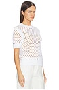 view 2 of 4 T-SHIRT BOXY HONEYCOMB in Optic White
