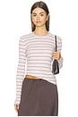 view 1 of 5 TOP TIPO TANK DE CANALÉ CON BORDE DE CONCHA in Light Heather Slipper Rose Combo