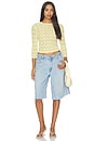 view 4 of 5 Fine Lace 3/4 Sleeve Crew Neck in Dandelion