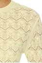 view 5 of 5 Fine Lace 3/4 Sleeve Crew Neck in Dandelion