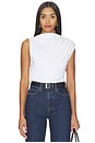 view 1 of 5 Sleeveless Draped Top in Optic White