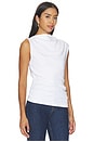 view 2 of 5 Sleeveless Draped Top in Optic White