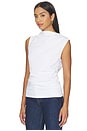 view 3 of 5 Sleeveless Draped Top in Optic White