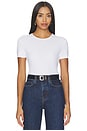 view 1 of 4 Texture Short Sleeve Crew in White