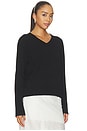 view 4 of 5 Casual V Neck Top in Black