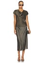 view 5 of 5 Ombre Plaid On Cowl Neckcap Sleeveless Blouse in Black & Camel