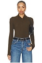 view 1 of 4 Longsleeve Fixed Wrap Top in Cypress
