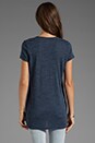 view 2 of 4 Short Sleeve Rolled V-Neck Tee in Heather Coastal