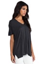 view 2 of 4 Short Sleeve Double Vee Tee in Dark Heather Grey