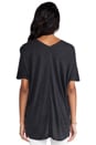 view 3 of 4 Short Sleeve Double Vee Tee in Dark Heather Grey
