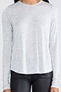 view 4 of 4 Long Tail Hem Crew Neck Tee in Silver