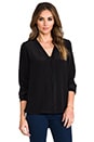view 1 of 5 Picot Edge Blouse in Black