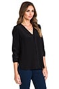 view 2 of 5 Picot Edge Blouse in Black
