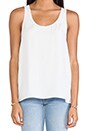 view 4 of 4 Silk Tank in White