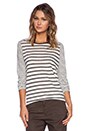 view 1 of 4 Mixed Stripe Long Sleeve Tee in Chalk & Bone in Chalk & Black