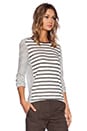 view 2 of 4 Mixed Stripe Long Sleeve Tee in Chalk & Bone in Chalk & Black