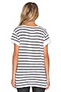 view 3 of 4 Feeder Stripe Tee in Off White & Coastal
