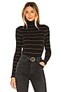 view 1 of 4 CAMISETA CUELLO VUELTO in Black & Ambrette