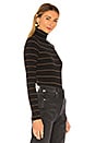view 2 of 4 CAMISETA CUELLO VUELTO in Black & Ambrette