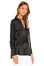 view 2 of 4 Band Collar Blouse in Black