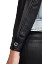view 6 of 6 Anika Denim Leather Sleeve Jacket in Blue in Blue Denim