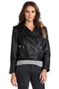 view 2 of 6 Eliza Classic Leather Biker Jacket in Black