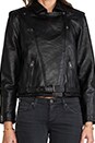 view 4 of 6 Eliza Classic Leather Biker Jacket in Black