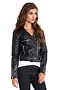 view 3 of 6 Alexei Quilted Biker Jacket in Black