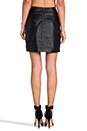 view 3 of 6 Ruby Leather Front Tilt Skirt in Black