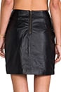 view 6 of 6 Ruby Leather Front Tilt Skirt in Black