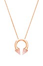 view 1 of 2 Titan Ring Stone Necklace in Rose Gold & Pink Quartz