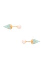 view 1 of 2 PENDIENTES PERLAS MINI DOUBLE TITAN in Gold & Russian Amazonite & White Pearl