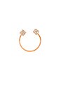 view 3 of 6 Ultra Mini Double Cubo Ring in Rosegold & Clear