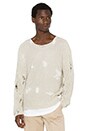 view 1 of 3 PULL BROKEN KNIT in White
