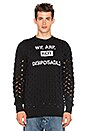 view 1 of 4 We Are Not Disposable Sweatshirt in Black