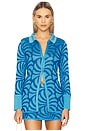 view 1 of 4 Lara Blouse in Jacquard Neptune