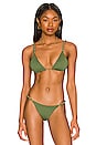 view 1 of 4 Beads Triangle Bikini Top in Firenze Bamboo