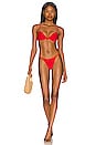 view 4 of 4 Erin Knot Bikini Top in Red
