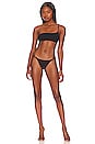 view 4 of 5 Flora Detail Cheeky Bikini Bottom in Firenze Black