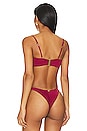 view 4 of 5 Martha Bandeau Bikini Top in Cranberry
