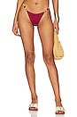 view 1 of 4 Martha Detail Bikini Bottom Cheeky in Cranberry