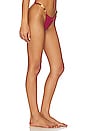 view 2 of 4 Martha Detail Bikini Bottom Cheeky in Cranberry