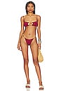 view 4 of 4 Martha Detail Bikini Bottom Cheeky in Cranberry