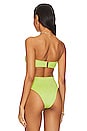 view 4 of 5 Sandy Scales Bandeau Bikini Top in Wasabi