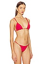 view 2 of 4 Beads Parallel Bikini Top in Red