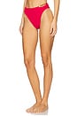 view 3 of 5 Aika Gigi Hot Pants Brazilian Bikini Bottom in Red