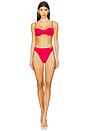 view 5 of 5 Aika Gigi Hot Pants Brazilian Bikini Bottom in Red