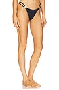 view 2 of 5 Sami Detail Brazilian Bikini Bottom in Black