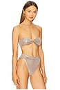 view 3 of 6 Cassie Bandeau Top in Champagne